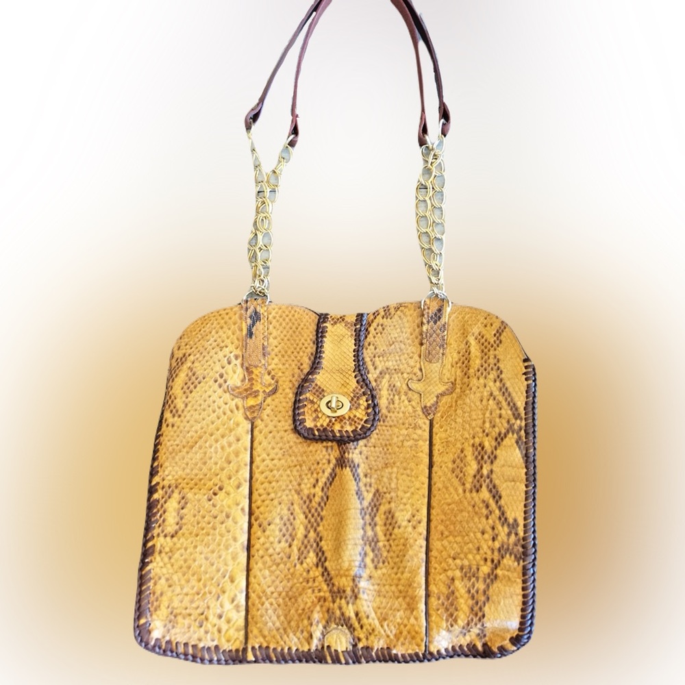 Vintage 1960s–70s Lucchese San Antonio Python Snakeskin Boot Bag Tote Appraisal